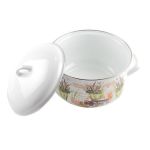 Cratita emailata cu capac 22cm  4,8l