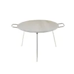 Disc din inox 55 cm pentru gatit la foc deschis, cu manere si picioare