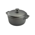 Oală din fontă cu capac 26 cm, 5,2 L, pretrată cu ulei vegetal