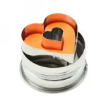 Formă pentru biscuiți inimă, metal + plastic, diametru 5 cm (Perfect Home)