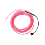 Kit fir electroluminescent EL Wire roșu 2 m cu invertor pe baterii AA