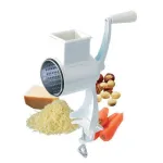 Mașină manuală de măcinat nucă și brânză cu clemă de prindere, albă
