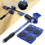 Set pentru ridicare și transport mobilă cu 4 role 360° și manetă, 150 kg