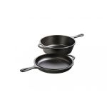 Oală-tigaie din fontă 2 în 1 cu capac, 26,5 cm, Perfect Home