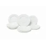 Set servicii de masă Luminarc Cadix, 19 piese din sticlă călită albă