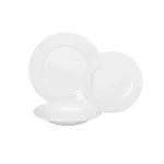 Set de masă Luminarc Everyday, 18 piese, alb, rotund, sticlă opal