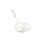 Sită din inox pentru scos carne și jumări, cu mâner inox, 40 cm