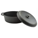 Tavă din fontă cu capac pentru rață și fripturi, 32 cm, 6,5 litri