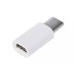 Adaptor USB-C la micro USB pentru încărcare și date, 2.1A, 5V, alb