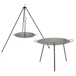 Disc din fier cu functie dubla 50 cm, cu 3 picioare si carlig