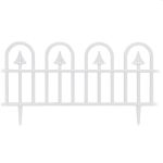 Gardulet decorativ pentru grădină din PVC alb, 4 segmente îmbinabile, 60x31 cm