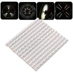 Ornamente reflectorizante albe pentru spite de bicicleta, 7 cm, set 12 bucati