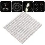 Ornamente reflectorizante albe pentru spite de bicicleta, 7 cm, set 12 bucati