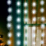 Perdea luminoasa cu stelute, 48 LED alb rece, 1.5 x 1 m, interior