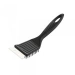 Perie pentru curatarea gratarului cu racleta din inox, 21 cm