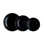 Set de masă Arcopal Zelie Black, 18 piese din sticlă opal, negru elegant