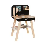 Banc de lucru din lemn pentru copii cu 8 unelte și raft, 74 x 50 cm
