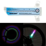 Lumină LED pentru spite de bicicletă, 32 LED, 4 culori, 30 modele, AAA