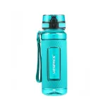 Sticlă de apă sport UZSPACE Tritan 800 ml, fără BPA, cu capac, verde