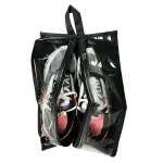 Husă pentru depozitarea încălțămintei, cu fermoar, mâner și panou transparent 40x20