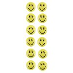 Set 12 magneți Smiley galbeni pentru tablă magnetică, diametru 30 mm