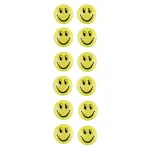 Set 12 magneți Smiley galbeni pentru tablă magnetică, diametru 30 mm