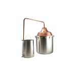 Set cazan de distilare cupru-inox 92L cu termometru si vas de racire 30L
