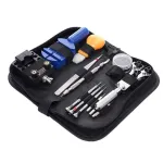 Trusă pentru reparat ceasuri, 13 piese, cu husă cu fermoar și unelte complete