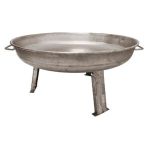 Vatră de foc din oțel cu 3 picioare detașabile, 55 cm, pentru grădină