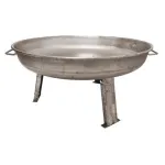 Vatră de foc din oțel cu 3 picioare detașabile, 55 cm, pentru grădină