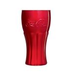 Pahar din sticla Coca-Cola rosu 370 ml, Luminarc, cu logo in relief