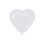 Set 100 baloane în formă de inimă, albe, latex 30 cm pentru decor evenimente