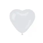 Set 100 baloane în formă de inimă, albe, latex 30 cm pentru decor evenimente