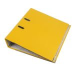 Biblioraft A4 galben cu bordură metalică, cotor 7,5 cm, capacitate 500 coli