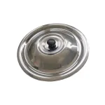 Capac din inox pentru ceaun de 6 litri, diametru 30,5 cm, cu buton