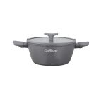 Cratiță antiaderentă 24 cm cu capac cu filtru și gură de scurgere, 4,5 L