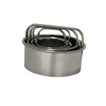 Set 4 forme/tăietoare pentru pogăcele din metal, 3–6 cm, ușor de folosit