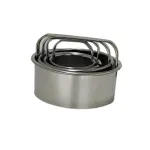 Set 4 forme/tăietoare pentru pogăcele din metal, 3–6 cm, ușor de folosit