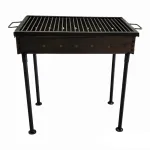 Grătar de grădină pe cărbuni și lemne 40x60 cm, oțel gros, portabil