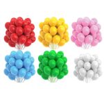 Set 100 baloane din latex albe, 30 cm, pentru petreceri si decor (aer/heliu)