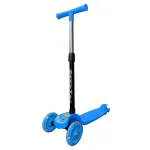 Trotinetă pliabilă pentru copii, 3 roți cu LED multicolor și ghidon reglabil