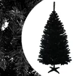 Brad artificial negru Royal Black 220 cm, coroana bogata, 14 niveluri, diametru 138 cm