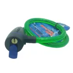 Cablu antifurt pentru bicicletă 150 cm, cu înveliș silicon și 2 chei, verde