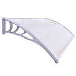 Copertină fixă transparentă 100x150 cm din policarbonat, cu filtru UV