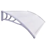 Copertină fixă transparentă 100x150 cm din policarbonat, cu filtru UV