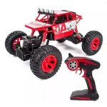 Mașină cu telecomandă off-road 4x4 1:18, 2.4 GHz, reîncărcabilă, roșie
