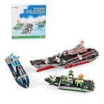 Puzzle 3D cu 3 nave portavion din carton multicolor, 62 piese, 3+ ani