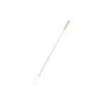 Frigare rasucita pentru gratar cu furca, 70 cm, maner lemn, otel galvanizat
