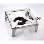 Arzător pe gaz Mini Drago din inox 3,5 kW, suport stabil pentru camping și ceaun