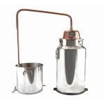 Set cazan de distilare 58L cupru-inox cu termometru si baza din fonta